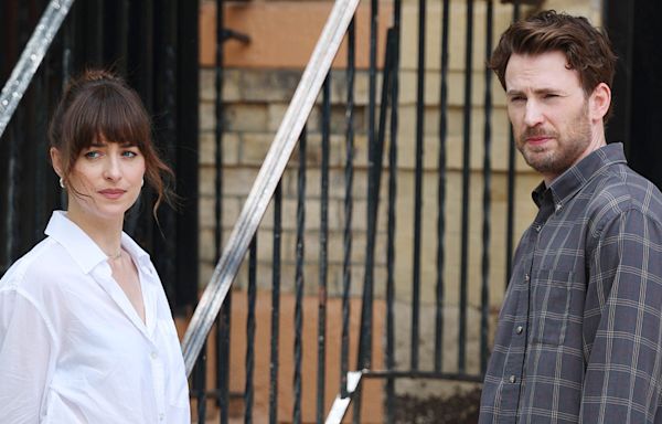 Dakota Johnson & Chris Evans Continue to Film ‘Materialists’ Together in New York City