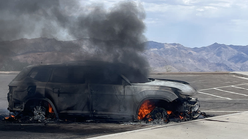 No injuries reported after vehicle engulfed in flames in Death Valley National Park