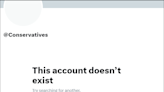 Did the Conservatives flee Twitter? Party's account appears as deleted temporarily