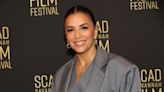 Eva Longoria Dazzles in Disco Ball Dress with Blunt Bob