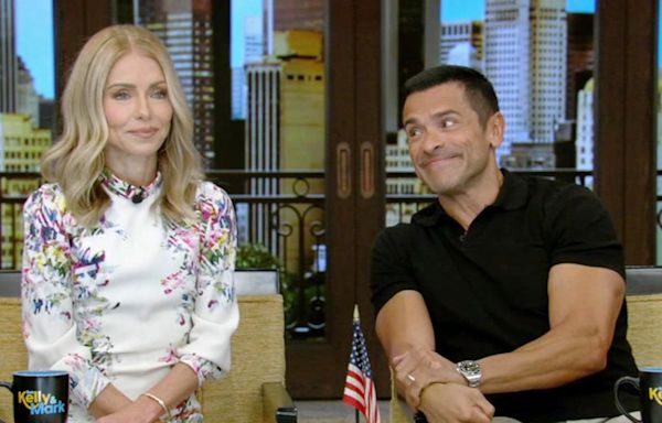 Mark Consuelos shades Kelly Ripa on 'Live' after she complains about his "irritating" drinking habit: "Sounds like you don’t drink enough water, sweetie"