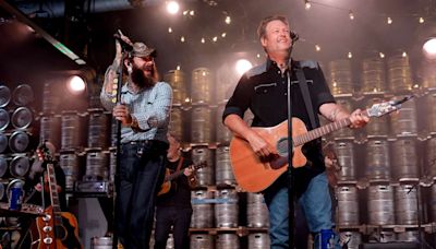 Blake Shelton Joins Post Malone as Surprise Guest for 'Pour Me a Drink' Performance at Nashville Show