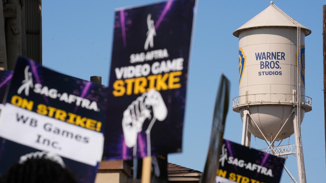 Video game performers protest unregulated AI use at Warner Bros. Studios