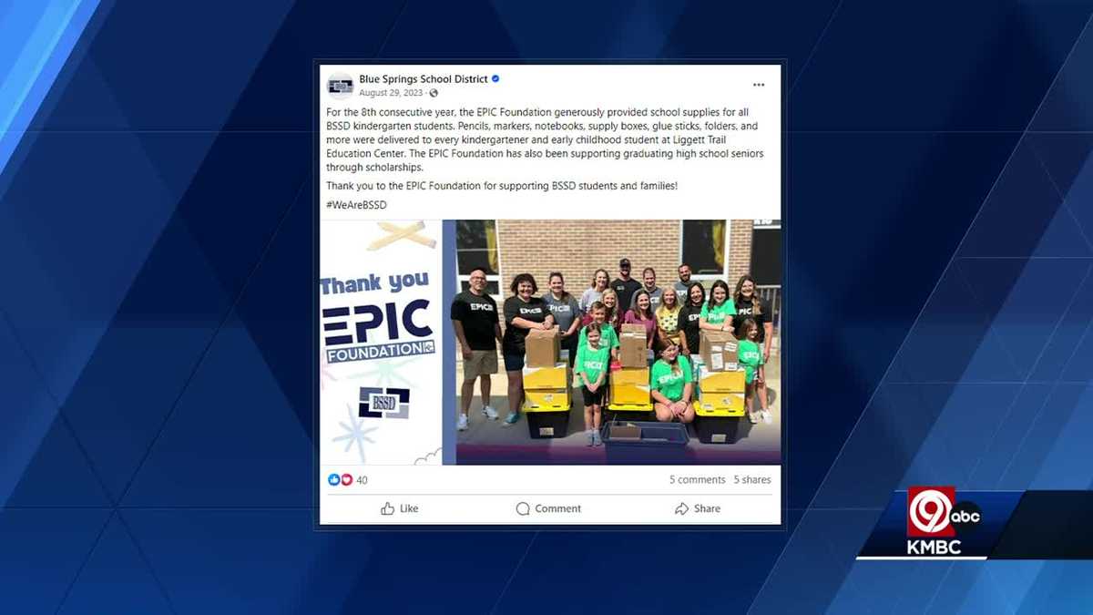 EPIC Foundation no longer providing school supplies for kindergarteners in Blue Springs