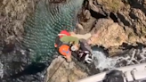 CHP rescues person clinging to a cliff