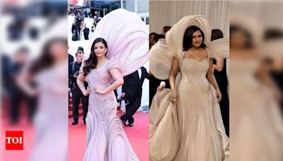 Netizens react to Mindy Kaling's Met Gala look resembling Aishwarya's Cannes 2022 gown - Times of India