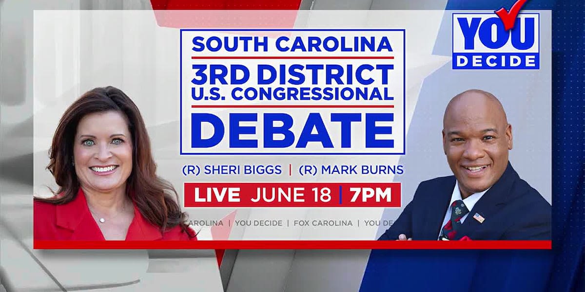 FOX Carolina hosts live debate with Sheri Biggs, Mark Burns