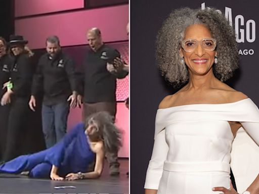 Carla Hall Relives Epic Wardrobe Malfunction (and Dramatic Onstage Fall) with Hilarious Throwback Video: Watch!