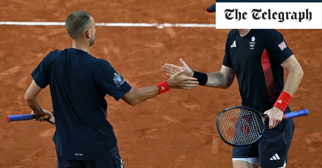 Andy Murray and Dan Evans in men's doubles live: Score and latest from Paris 2024