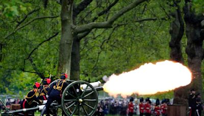 King Charles III's coronation anniversary is marked by ceremonial gun salutes across London