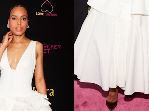 Kerry Washington Goes White Hot With Classic Pointed Pumps for ‘Ezra’ Premiere