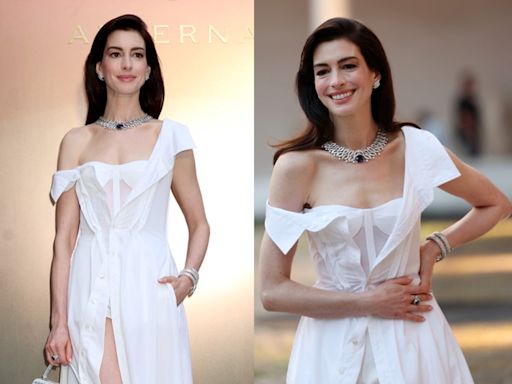 Anne Hathaway shocks fans in a white shirt dress from Gap: ‘The people’s princess’