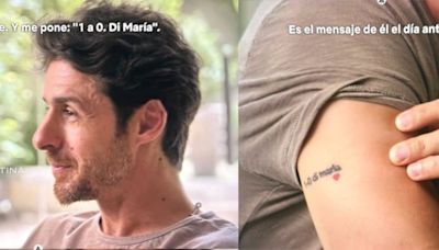 "1-0 Di María": la historia del tatuaje de Pablo Aimar en honor al Fideo