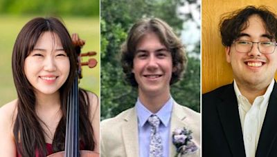 Three high school seniors were awarded $1,000 scholarships from the Friends of Chamber Music