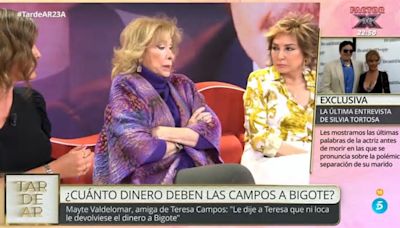 Maite Valdelomar, la amiga de María Teresa Campos, confirma que Arrocet le dejó dinero: "Le dije que no se lo devolviera ni loca"