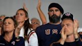 Jason and Kylie Kelce cheer on Team USA at Paris Olympics