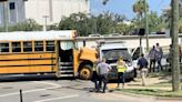 Gulf County school bus with 11 elementary students aboard crashes near Capitol; no injuries