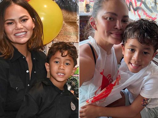 Chrissy Teigen Shares Cute New Photo of Son Miles Wearing His Glucose Monitor After Type 1 Diabetes Diagnosis