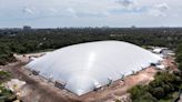 Tiger Woods' new TGL golf league taking shape as huge dome goes up at Palm Beach State College