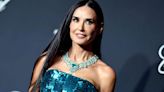 Demi Moore's Sequined Blue Mermaid Gown Featured an Unexpected Avant-Garde Detail at the Hips
