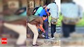 Clip shows disabled man’s struggle at Isa Khan Tomb | Delhi News - Times of India