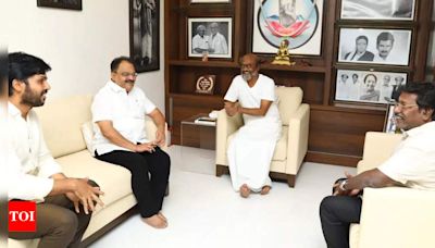 Rajinikanth interacts with Nadigar Sangam members; commits to oversee new building's construction soon | Tamil Movie News - Times of India