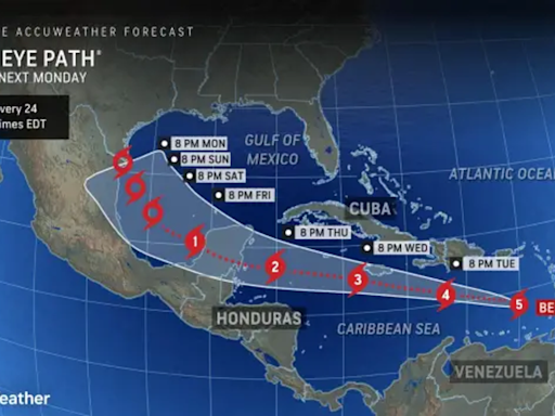 Mapped: Hurricane Beryl powers through Caribbean islands as Category 5 storm