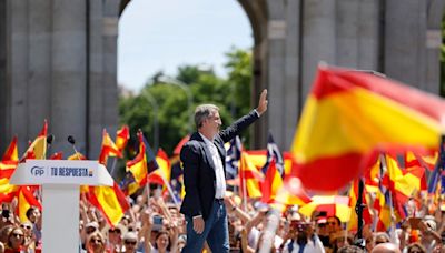 Masiva marcha del Partido Popular en Madrid contra la amnistía a los independentistas catalanes