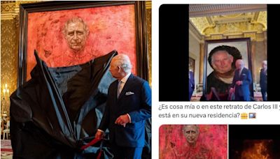 Los memes que dejó el polémico retrato del rey Carlos III: “¿Es cosa mía o ya está en su nueva residencia?”