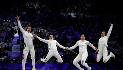 Paris 2024: Italy wins gold in women's team epee fencing to disappoint a passionate French crowd again