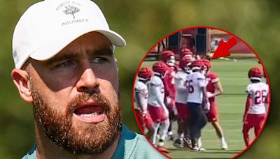 Travis Kelce Shoves Teammate During Chiefs' Training Camp Dust-Up