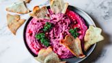 Ghastly Beet Hummus Halloween Appetizer Recipe