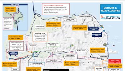 Road closures in effect for San Francisco Marathon this weekend