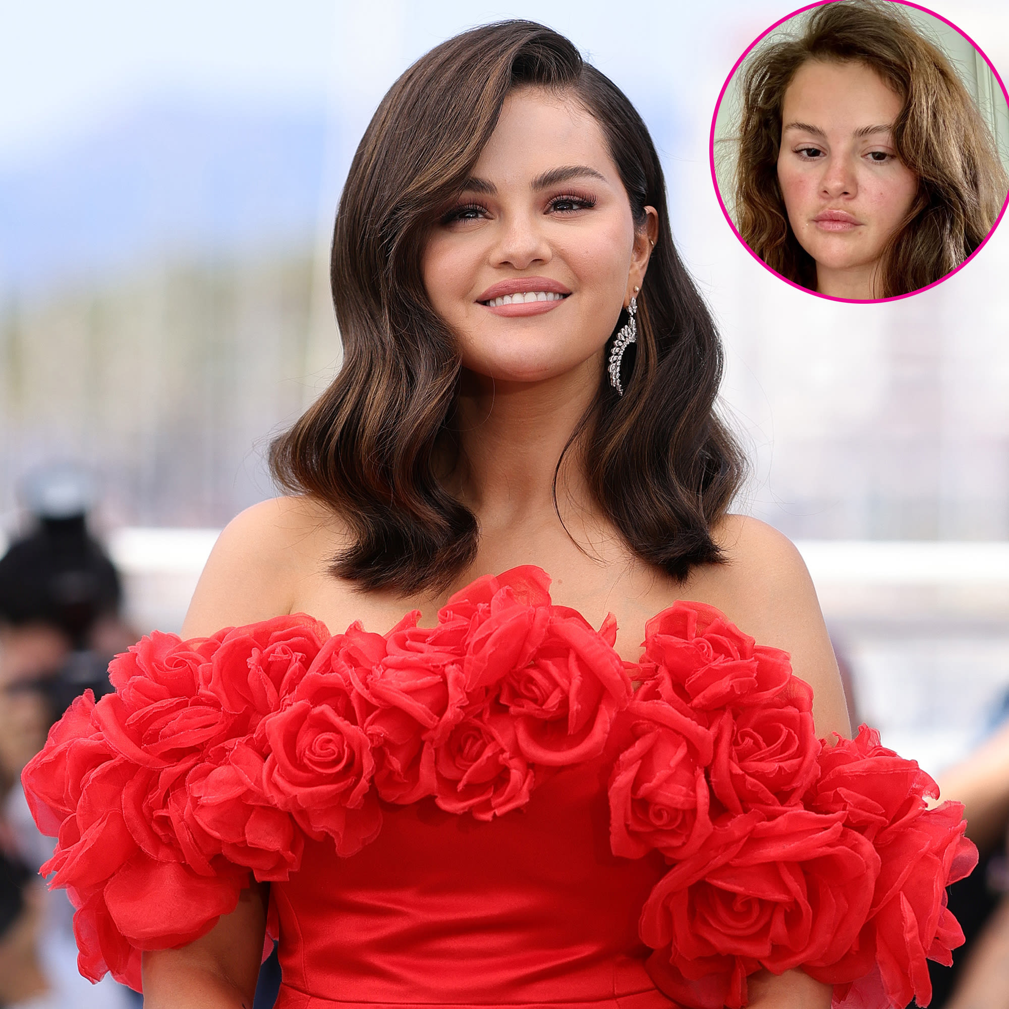 Selena Gomez Is a Rare Beauty in Makeup-Free Selfie While Wearing a ‘B’ Necklace for BF Benny Blanco