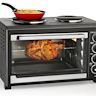 Includes a rotating spit for cooking meats such as chicken or pork Can also be used for baking, broiling, toasting, and roasting Ideal for those who enjoy rotisserie-style cooking