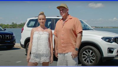 Matthew and Grace Hayden Perform Reverse Park Challenge in Mahindra Scorpio N and XUV700