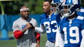 Steve Smith Sr. working with Giants' wide receivers at OTAs