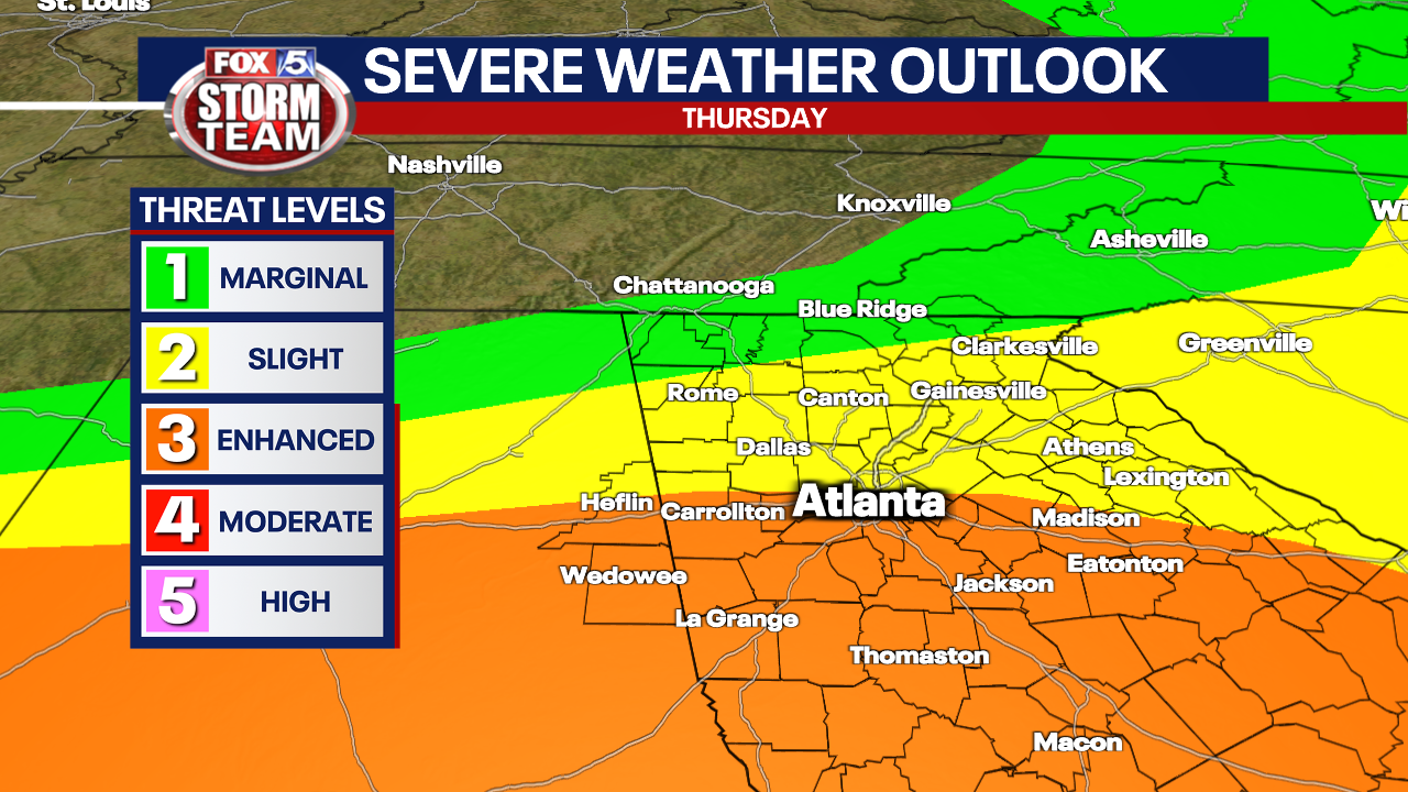 LIVE WEATHER BLOG: Tornado Watch issued for north Georgia, school district cancels classes