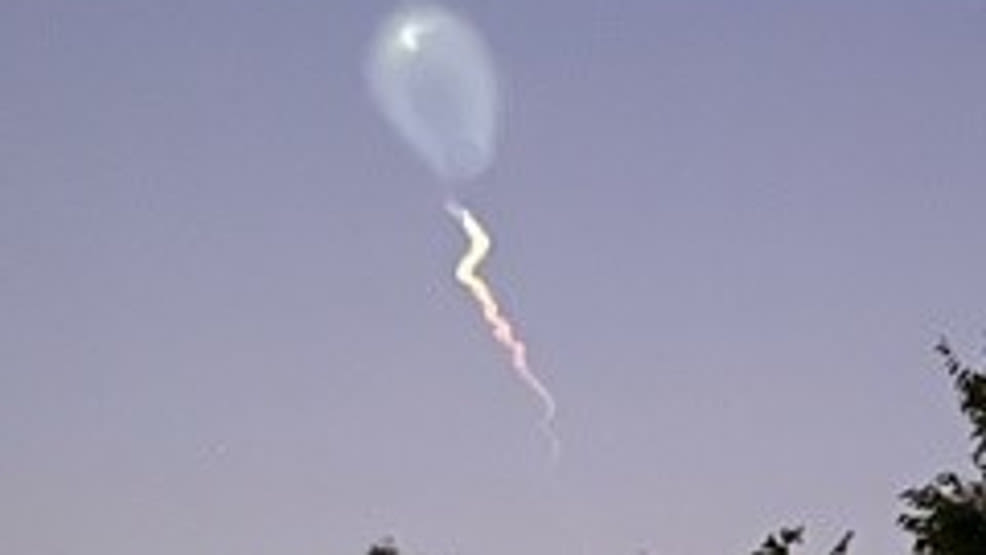 Rocket launch lights up the night sky across California