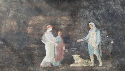 Descubren un magnífico comedor decorado con frescos de la guerra de Troya en las ruinas de Pompeya