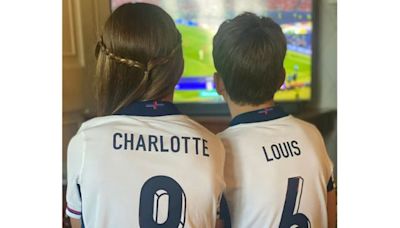 William and Kate release photo of Charlotte and Louis watching England in Euros final