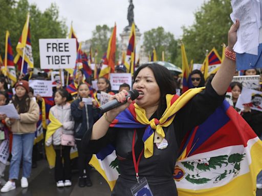 Protestas a favor de un 'Tíbet libre' y contra Xi Jinping en París