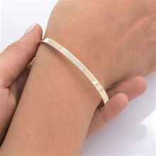 Plain Solid Gold 4mm Bracelet, Gold Cuff Bracelet,Solid Gold Cuff, Open ...