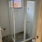 【阿貴不貴屋】 直角型 L型 淋浴拉門 浴室拉門系列 有框 強化玻璃 ❖含施工安裝
