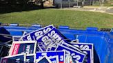 A Strategically Placed AirTag Led Police To A Dumpster Full Of Stolen Democratic Campaign Signs