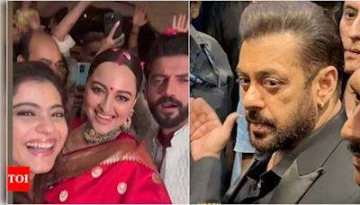 Sonakshi Sinha and Zaheer Iqbal wedding: Salman Khan makes a dashing entry in all-black suit with tight security at the reception | Hindi Movie News - Times of India