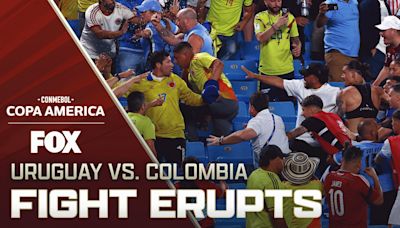 Copa América: Uruguay players fight fans in stands after 1-0 loss to Colombia