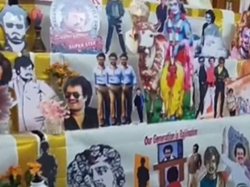 In Madurai, Rajinikanth Fan Makes Unique Navratri Kolu Mandapam With Actor's Posters - News18