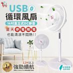 （運費另計）台灣製造YCB14吋USB直立式DC靜音循環風扇（請單獨下單）