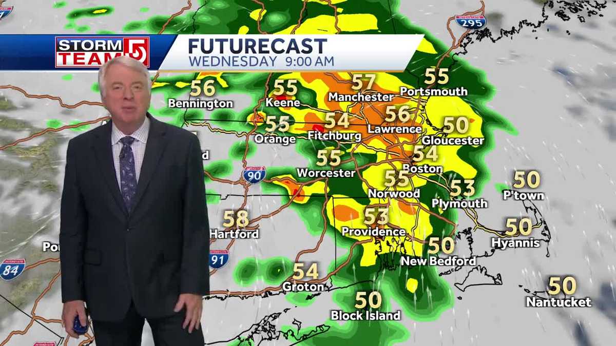 Video: When showers, storms move across Mass. on Wednesday